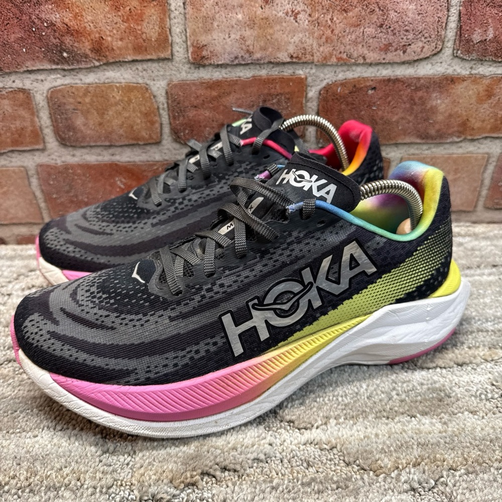 HOKA Women's Black and Pink Running Shoes